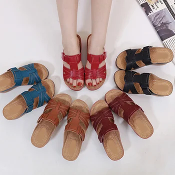 

Women Premium Orthopedic Open Toe Sandals Vintage Anti-slip Breathable for Summer FS99