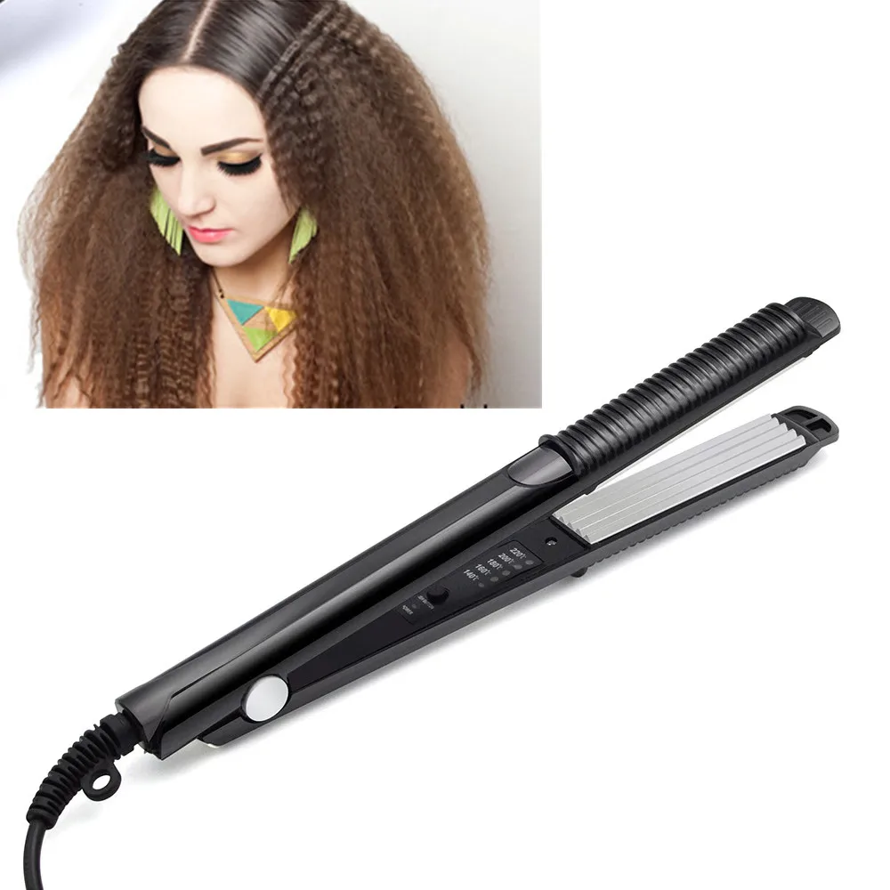 Professional Electric Hair Curling Iron 140-220 PTC Heater Hair Crimper Curler Corn Plate Fluffy Wand Crimping Perm Splint Salon 6