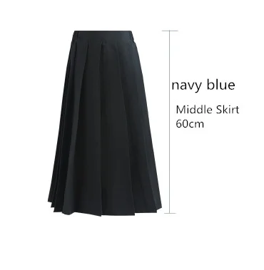 Новинка года; школьная форма для школьниц Jk; короткая юбка; плиссированная юбка; Одежда для девочек; Xs-5xl - Цвет: navy blue skirt 60cm
