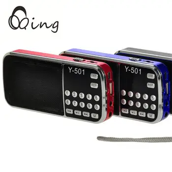 

Y501 Elderly FM Radio MP3 Player Digital Pocket Radio 3 in 1 Speaker Support TF Card&USB Drive Mini Portable with LED Dispplay