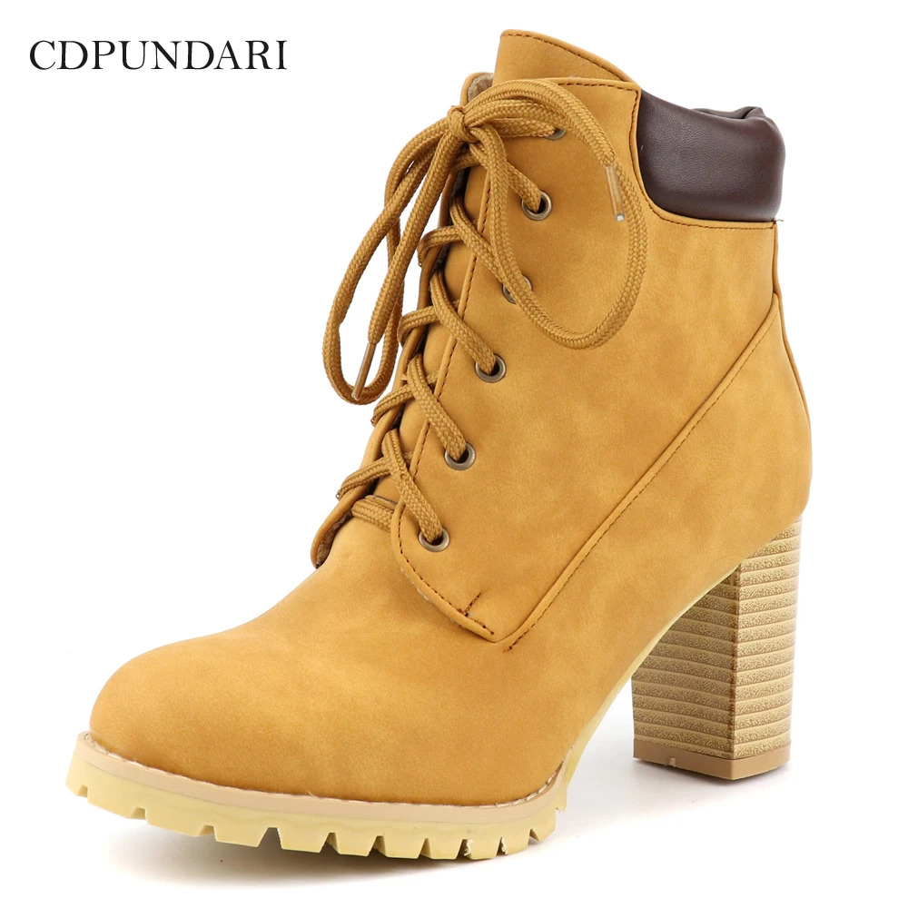 ladies tan lace up ankle boots