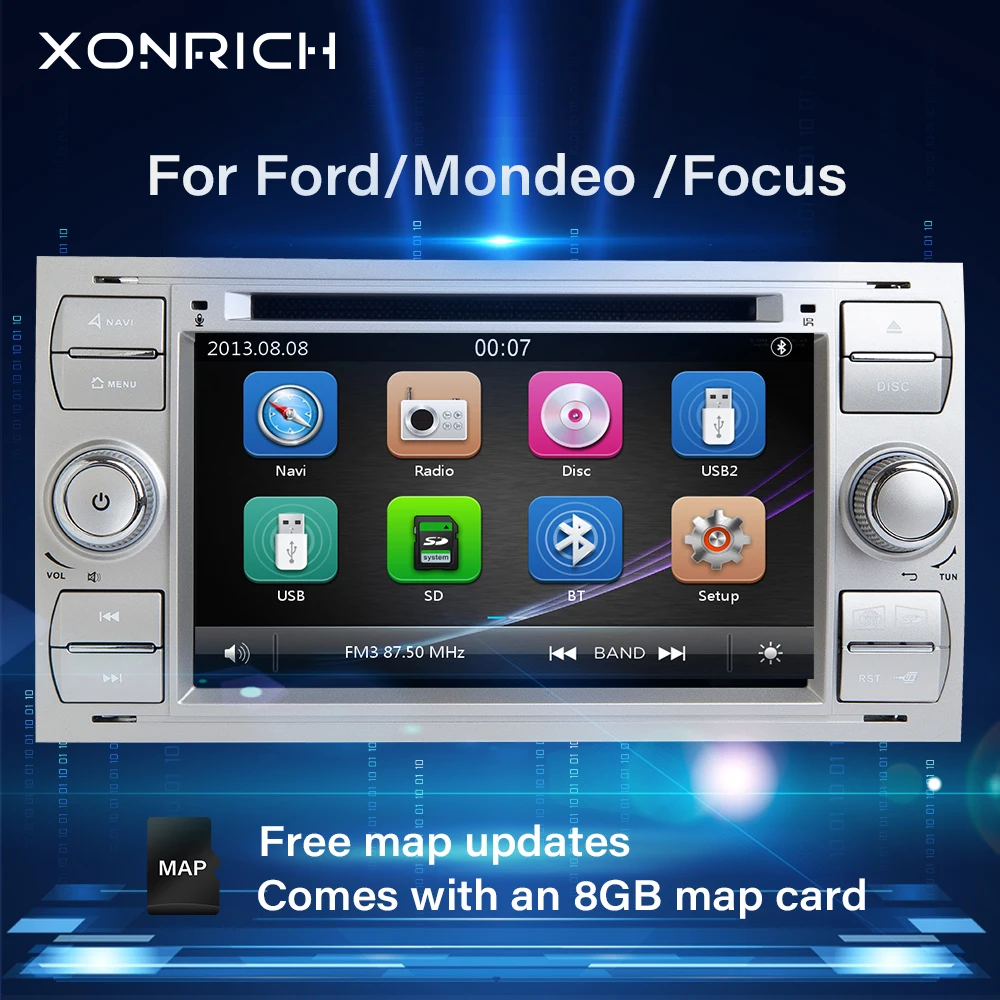 Car Stereo GPS Sat Nav for FORD C//S-Max Focus Kuga Fiesta Transit Connect Galaxy