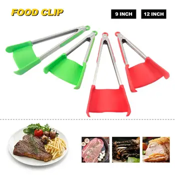 

2020 NEW Kitchen Tongs Set of 9 inch 12 inch Siamese food clip multifunctional silicone food clip kitchen tool for barbecue