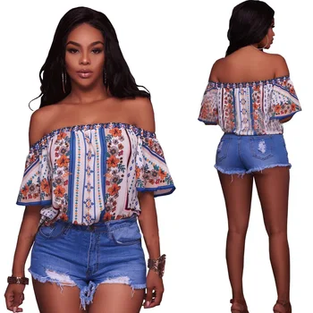 

Women Light Blue Denims Summer Destroyed Short Pants Ripped Hots Shorts Female