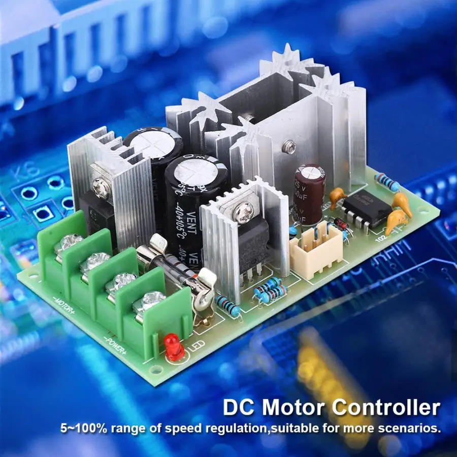 Motor Speed Regulator DC Motor Controller Variable Speed Controller 9~60V PWM 0~20A 500W Maximum Motor Regulator