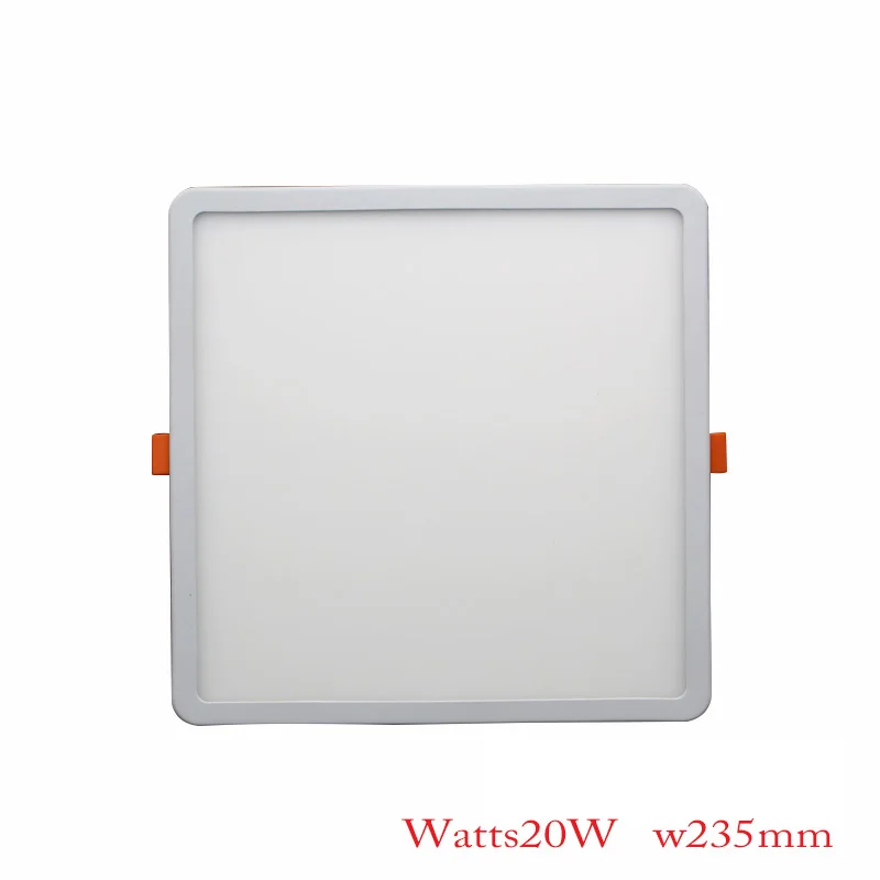 Square 20W Светодиодный панельный светильник ультра тонкий встраиваемый светильник 6 Вт 8 Вт 15 Вт 20 Вт 220 В квадратная Круглая Панель-лампа потолочный светильник белый/теплый белый патент - Испускаемый цвет: Square 20W