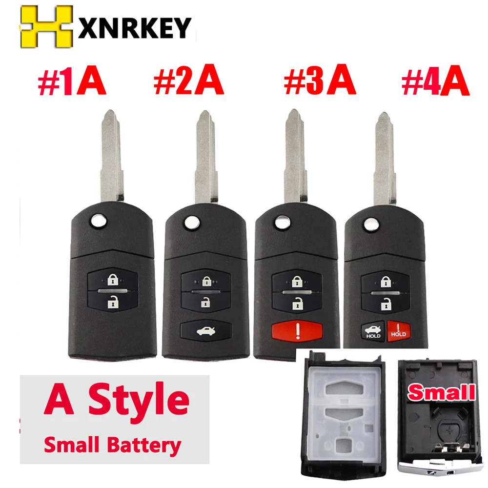 XNRKEY 2/3/4 кнопочный флип-ключ чехол для MAZDA 3 5 6 искусственная задняя крышка |