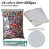 500g 8000pcs 5mm Hama Beads (1 Template+3 IronPaper+2 Tweezers)Mini Hama Fuse Beads Diy Kids Educational Toys Free shipping 3