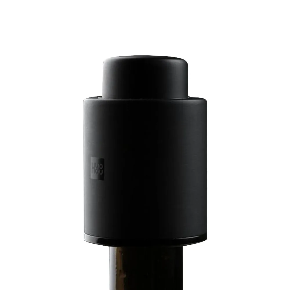 HUOHOU Stainless Steel Vacuum Bottle Stopper Bottles Cap 7 Days Sealer Fresh Keeper Bottle Cover With Date Scale From