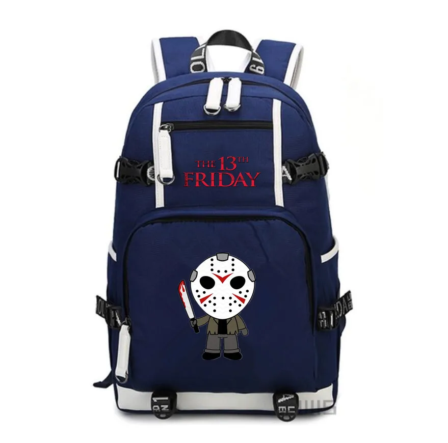 N Friday the 13th рюкзак холщовые школьные сумки Джейсон Вурхиз сумка на плечо печать дорожные сумки ноутбук рюкзак для детей - Цвет: N