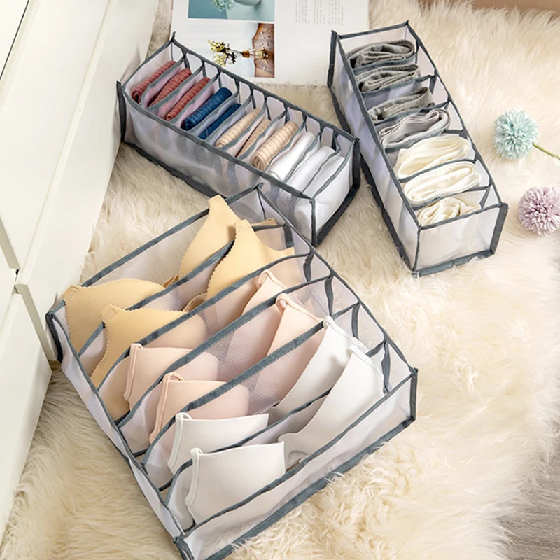 

Organizer for clothes locker drawer storage dressing underwear socks panties organizer container small things bra storage box