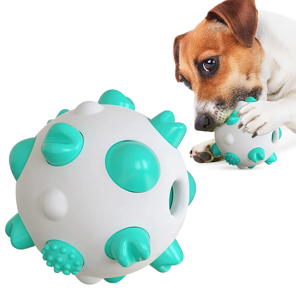 

TPR Pet Dog Balls Toys Resistance To Bite Dog Tooth Cleaning Balls French Bulldog Pug Toy Puppy Pet Training Playing Products