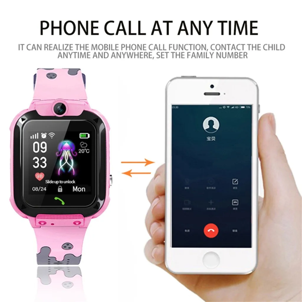Водонепроницаемые Детские Смарт-часы с сенсорным экраном SOS Antil-lost Smartwatch Детские 2G sim-карты часы трекер местоположения вызова Smartwatch