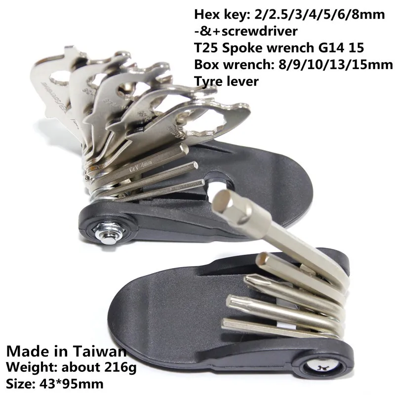 Велосипедный складной инструмент набор для ремонта шин Мультитул велосипедный ключ цепь отвертки резак выключатель велосипедные аксессуары - Цвет: option 3