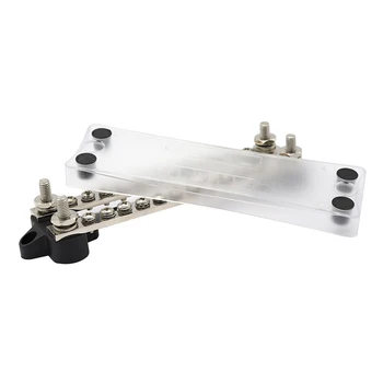 

Hot Universal Dual Row Bus Bar Electrical Terminal Junction Box 12V 150A 4 Studs Dual Bus Bar