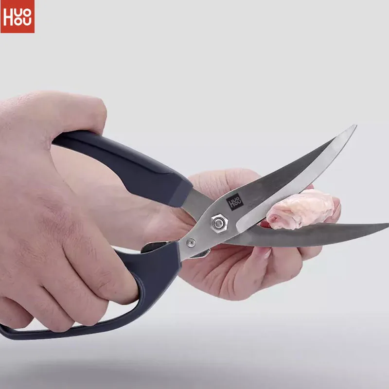 HuoHou кухонные ножницы 40Cr13 из нержавеющей стали для рыбы куриные костяные