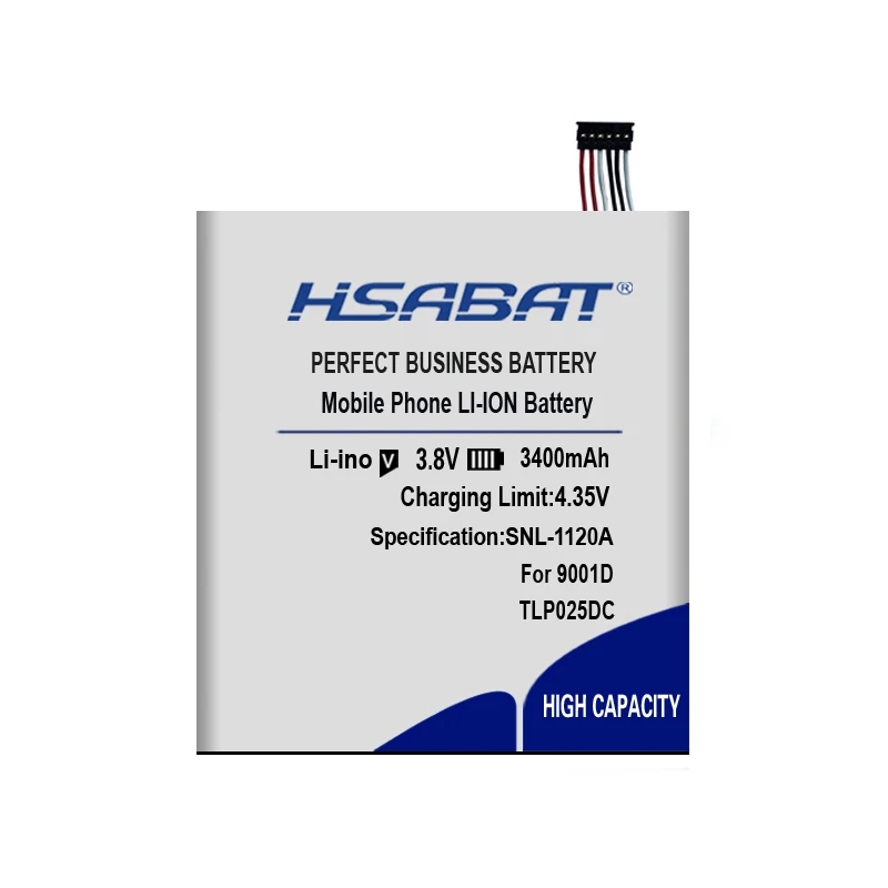 HSABAT 3400 мА/ч, TLp025DC/TLp025D2 Батарея для Alcatel Pixi 4 6,0 OT 9001A 9001X 9001D 8050D OT-8050