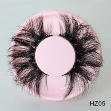 HZJY 25 мм драматические 3d норковые ресницы с пользовательской упаковки ресниц коробки