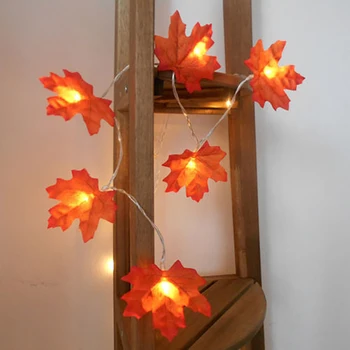 

Fairy String Fairy String Light Romantic Durable Autumn Leaves Battery Box Wedding Garden Yard Fairy Light Festival Outdoor 4M