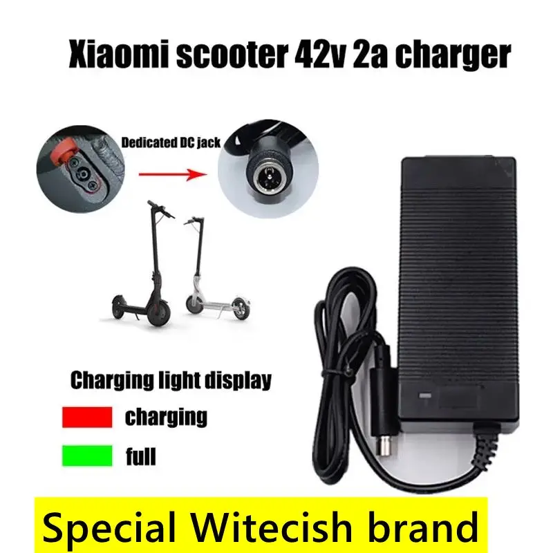 Charger Adapter Battery Charger Battery Charger Adapter Power Supply Adapter 42V 2A Charger Adapter for Xiaomi Mijia M365 Ninebot Es1 Es2 Accessories charger