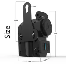 Двойной USB мотоцикл светодиодный вольтметр зарядное устройство прикуриватель розетка+ переключатель