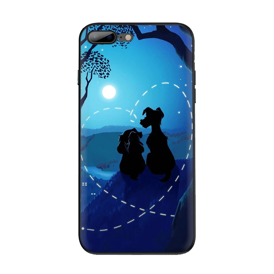Чехол для мобильного телефона из ТПУ для iPhone 11 Pro X XR XS Max iPhone 7 8 6 6s Plus SE 5 5S чехол с рисунком собаки леди и бродяга - Цвет: B10