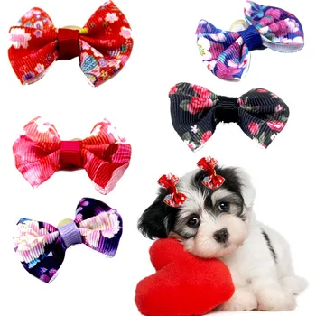 

Spring Pet Hair Bows for Puppy Yorkshirk Small Dogs Hair Accessories Grooming Bows Rubber Bands Dog Bows Pet Supplies