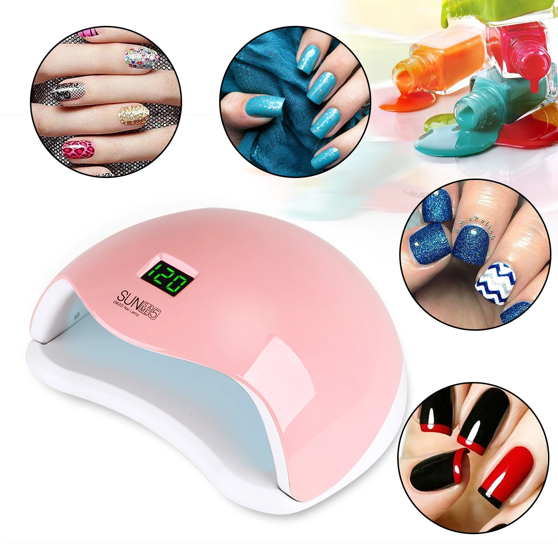 

LED UV Lamp Nail Dryer LED Nail White Light Nails Gels Manicure Machine with Timer Button USB Connector Nail Art Tools