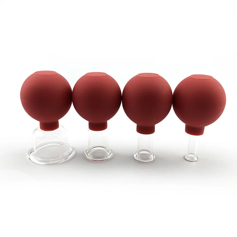 Description Picture 5 of item4PCS Rubber Vacuum Cupping Massager Face Body Glasses Massage Body Cups Anti Cellulite Facial Beauty Chinese Cupping Therapy Set