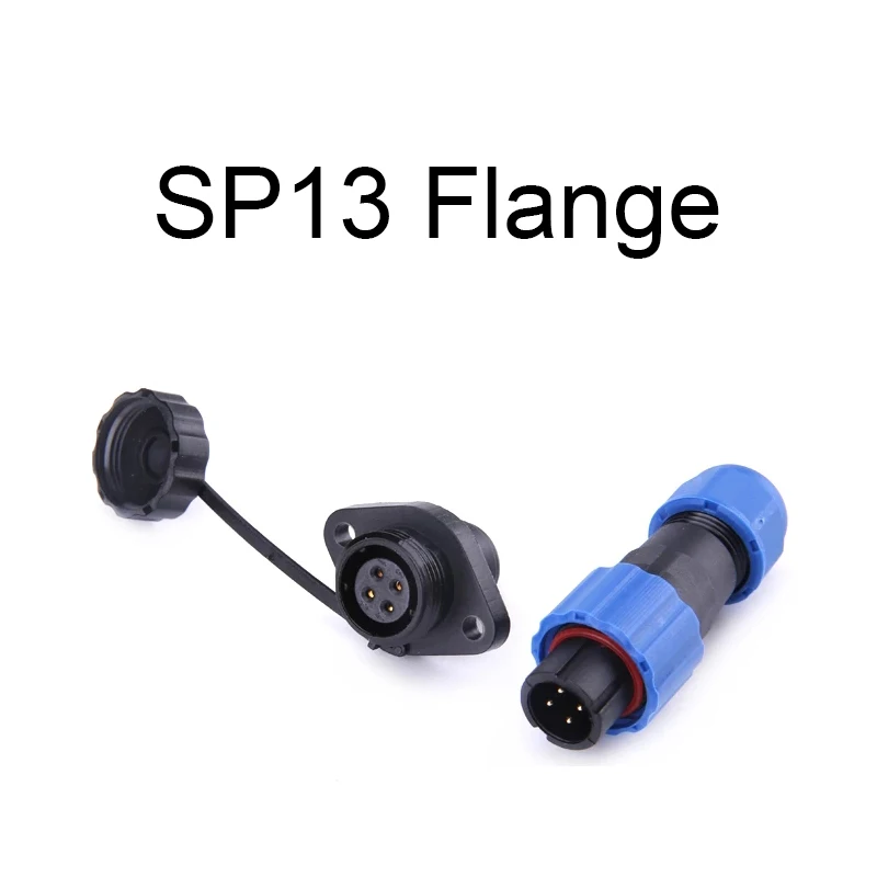 SP13 IP68 Flange Type Aviation Plug 1/2/3/4/5/6/7/9Pin Cable Connectors Plug And Socket Waterproof Connector