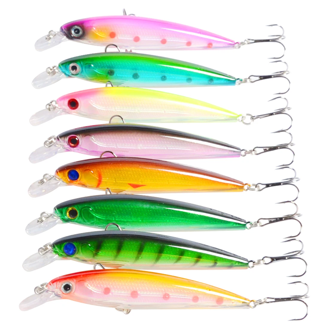 

8Pcs/Lot 11.5cm Fishing Bait With Hook 3D Eyes Floating Fishing Tackle Fishing Lures High Quality Soft Lures Fishing Accessories