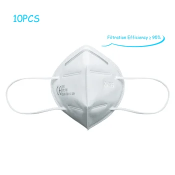 

10PCS Face Mask Disposable Mask 4 Layers Filtration Earloop Breathable Dustproof Respirator Safety