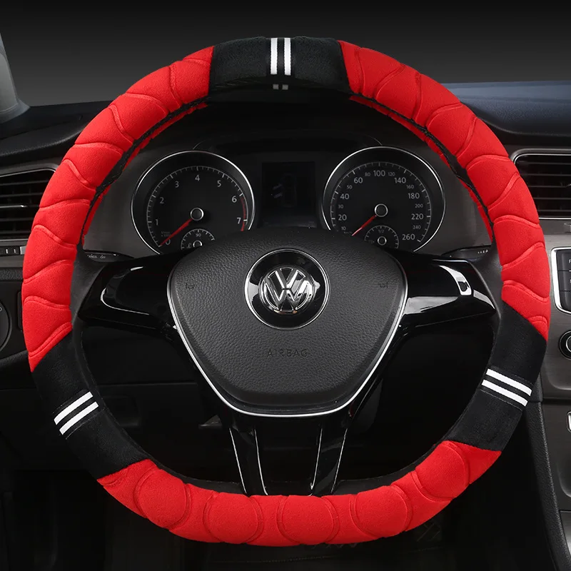 

Mazda 3 Angkesaila CX4 5 Tezi Car Steering Wheel Cover Cute Short Plush Winter Anti-slip Grip Cover