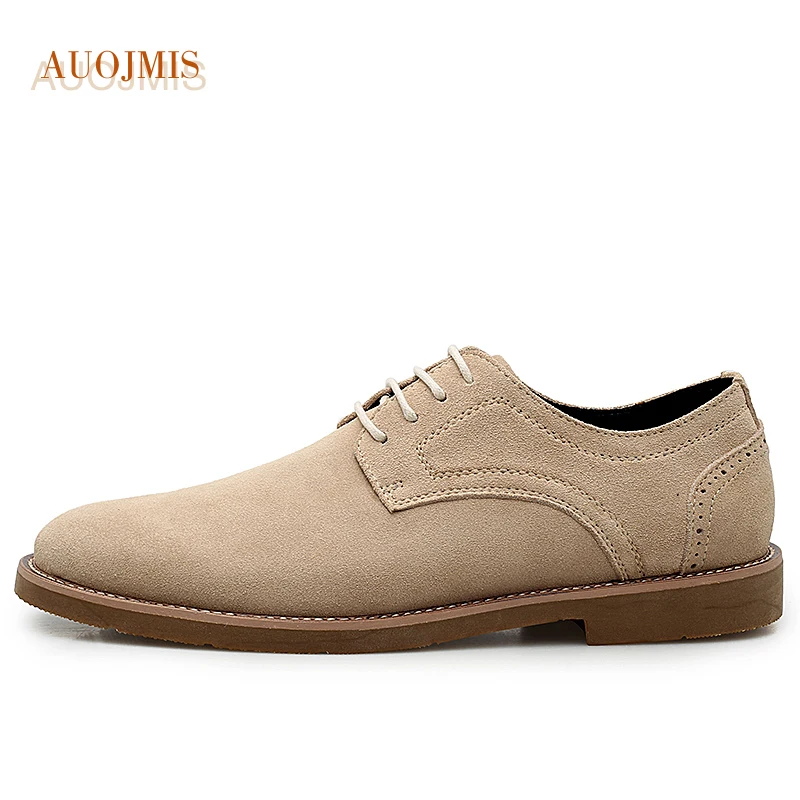 Auojmis new leather business casual low to help students shoes wild men's shoes 38-44 breathable non-slip wear shoes