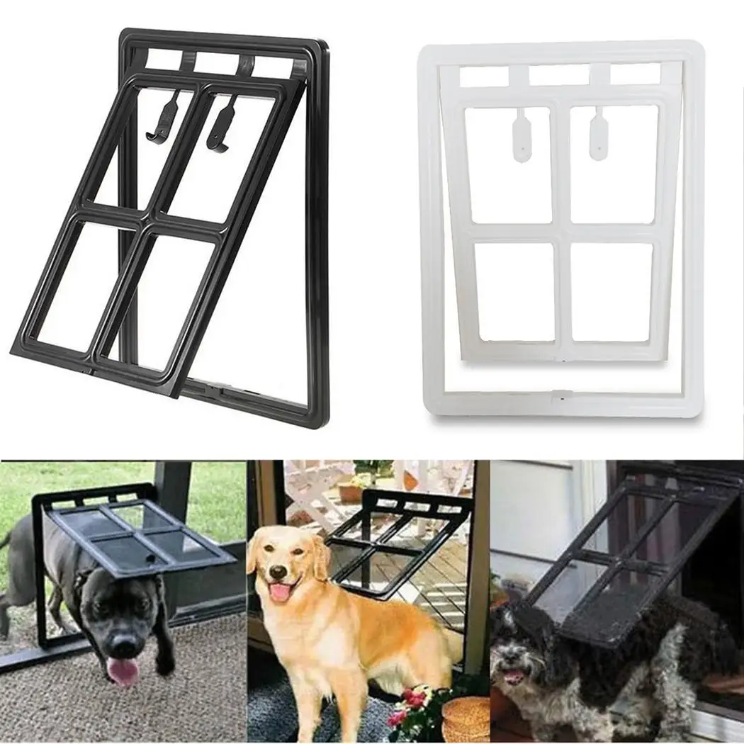 Pet дверной небольшие в виде кошек и собак дверей летний 25x20 см/9,8x7,9 дюймов 0,450 кг бытовой с решетчатой дверью черного и белого цвета