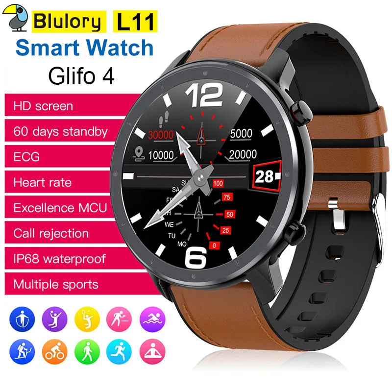 Смарт-часы Blulory L11 с GPS водонепроницаемые IP68 Bluetooth 5 0 | Электроника