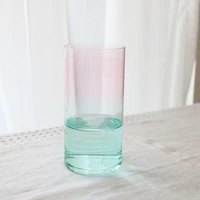 Розовый и синий градиент фантазийный Единорог Цвет летняя стеклянная кружка для воды/бутылка для холодной воды - Цвет: Big Cup