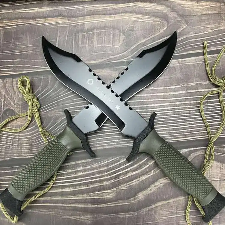 DuoClang OSO NEGRO Dureza Jungle King электрофорез 440c стальной нож с фиксированным лезвием охотничий Военный нож для выживания с оболочкой