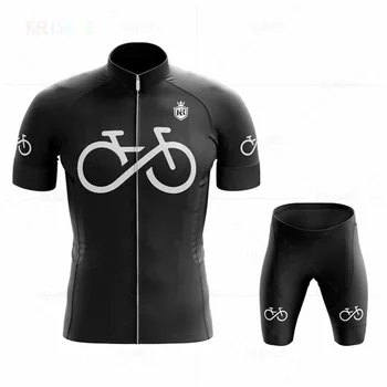 

Black Team Jersey Cycling Suit Suit 19d Cycling Pants Suit Men's Summer Quick-drying Pro BICYCLING Shirt Maillot Culotte Wear