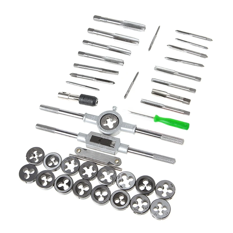 US $39.75 40 Pcs Metric Tap Die Set Hand Threading Tool Tungsten Carbide Screw Thread Bit