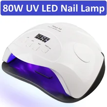 48 Вт/80 Вт лампа для ногтей Двойной УФ светодиодный светильник для ногтей маникюр сушки гелей лак Сушилка для ногтей машина лампа УФ-гель ледяная лампа Feecy X7 Plus