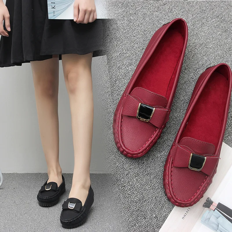 

2018 Spring And Autumn New Style Moccosins Women's Flat Casual Versatile Loafers Korean-style Versitile Fashion Comfortable WOME