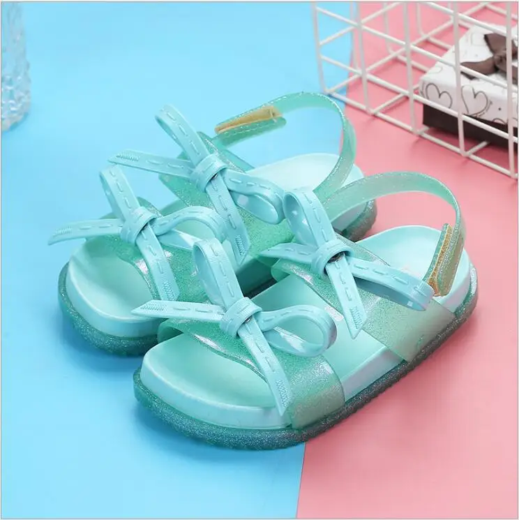Прозрачные сандалии для девочек; сандалии MiniBaby; Новинка года; летняя прозрачная пляжная обувь для маленьких девочек с милым рисунком; обувь с мягкой подошвой