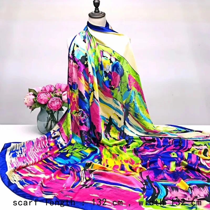 Популярные принтованные итальянские шелковые кафтаны длинные платья с шарфом Дашики летние африканские женские вечерние платья африканские платья
