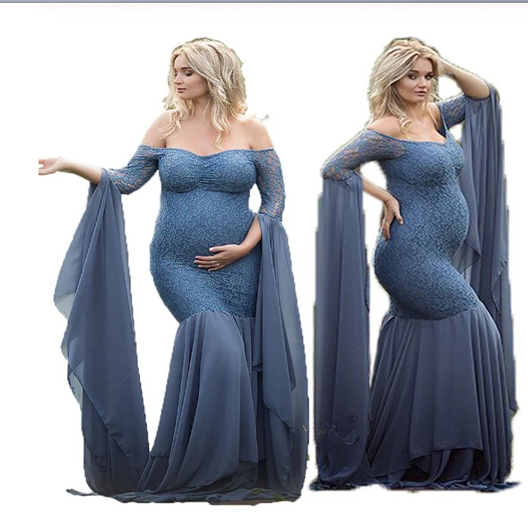 Maternity Photography Props Dresses For Pregnant Women Clothes Lace Maternity Dresses For Photo Shoot Pregnancy Dresses Clothing