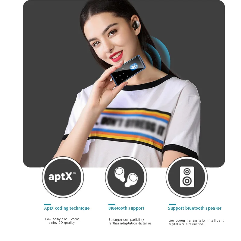 Bluetooth 5,0 MP3 плеер без потерь 16 Гб HiFi портативный аудио Walkman с fm-радио электронная книга Диктофон MP3 музыкальный плеер