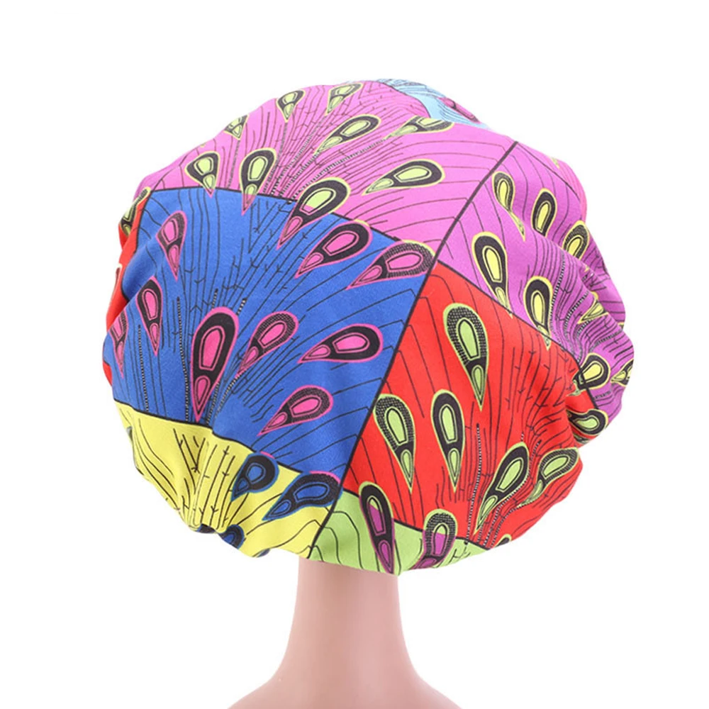 Kids Girls Night Sleep Cap Satin Elastic Band Africa Bonnet Hat Hair Care Head Cover Adjust Hair Loss Hat Beanies Skullies