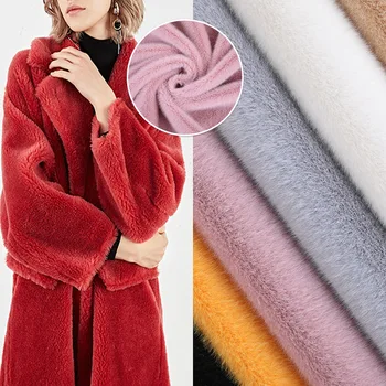 

Faux fur plain jade fox velvet polyester printing retro velvet fabric coat toy home textile fabric
