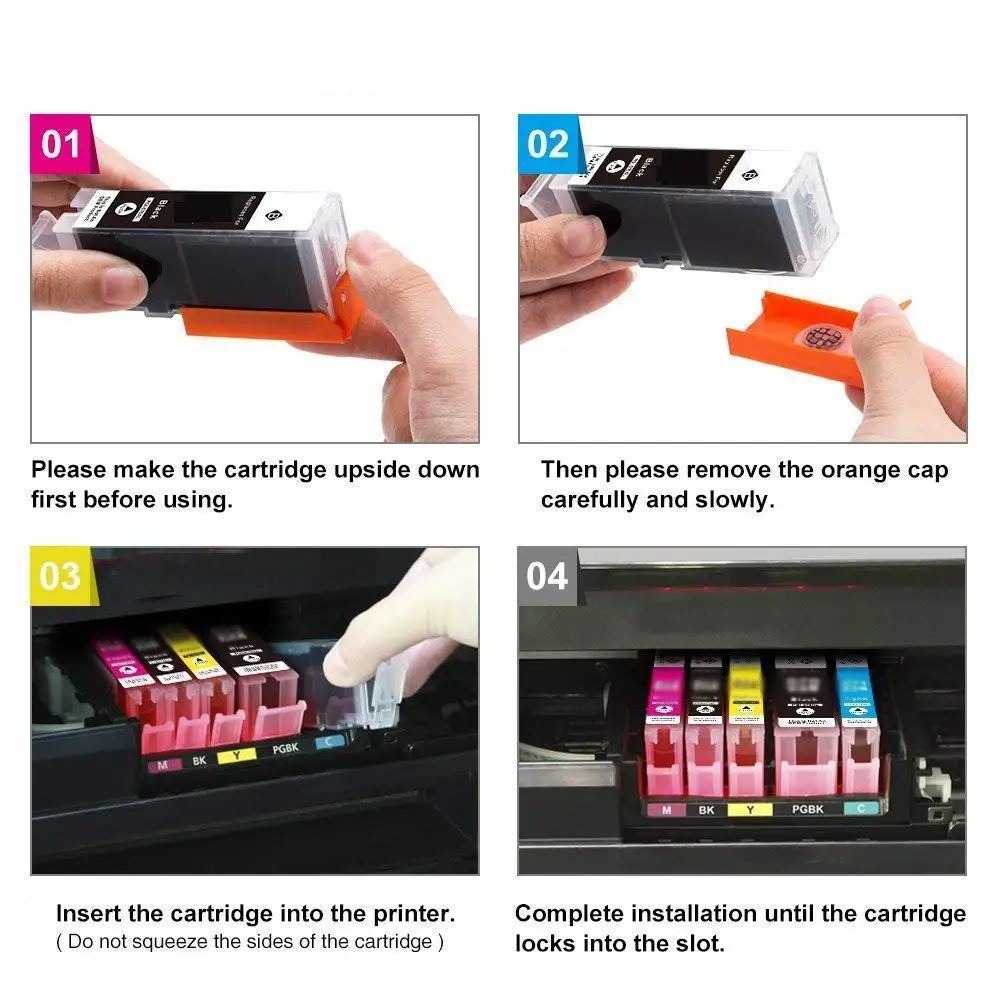 E3591-4-8PK Compatible Ink Cartridges For Epson WF-4720 DWF / WF-4725 DWF / WF-4730 DTWF / WF-4735 DTWF / WF-4740 DTWF