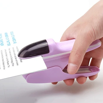 

Hand-held Mini Safe Stapler without Staples Staple Free Stapleless 7 Sheets Capacity for Paper Binding Business School Office
